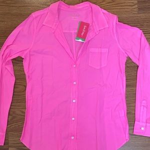 BNWT Tropical Pink Lilly Pulitzer button down